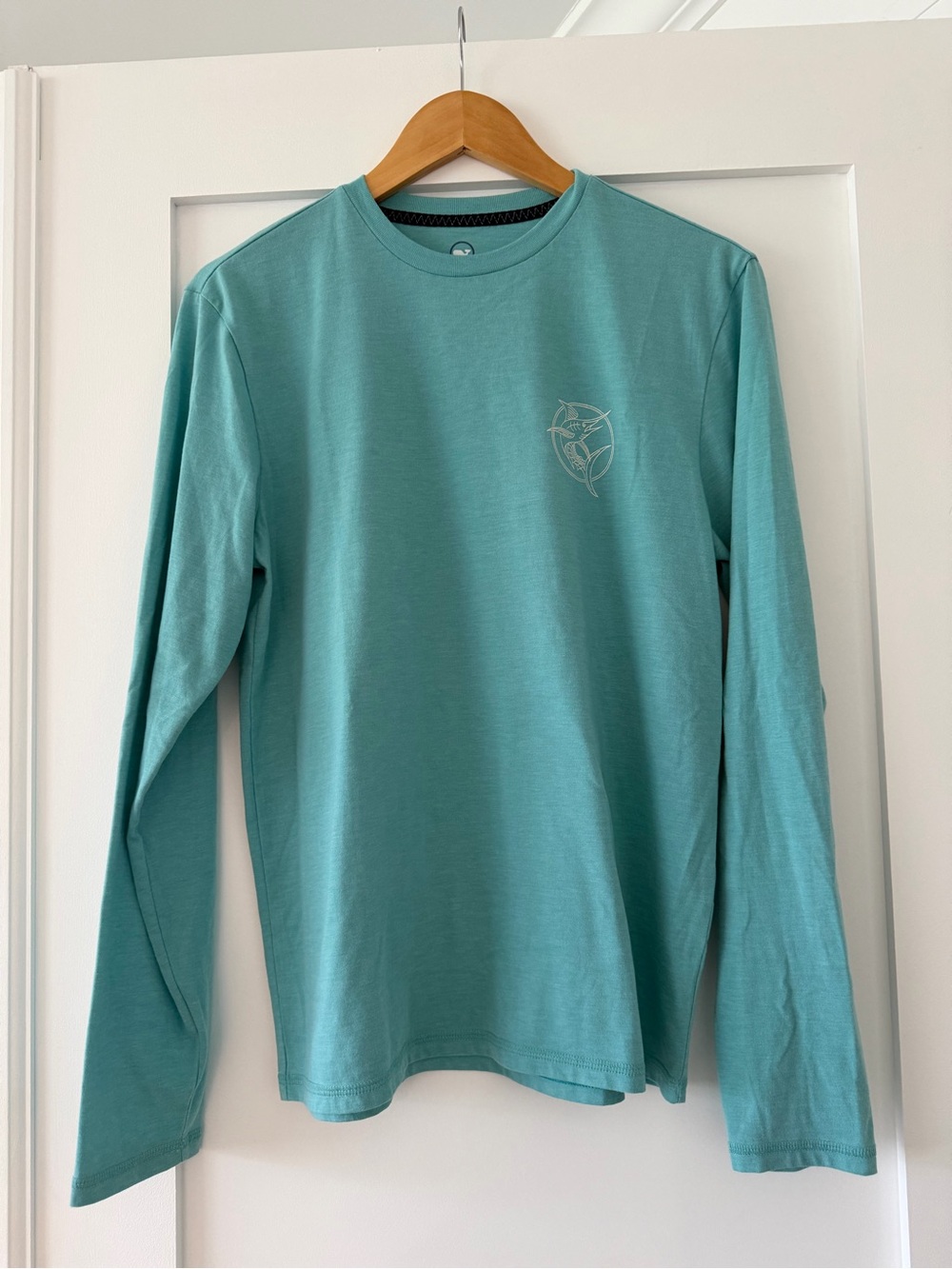 Vineyard Vines Teal Long Sleeve Graphic Tee, Small Men’s